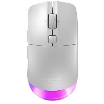 Ratón Inalámbrico de Gaming CHERRY XTRFY M50 - Ergonométrico, RGB, Recargable, Conexión por 2.4 GHz y Bluetooth, Blanco