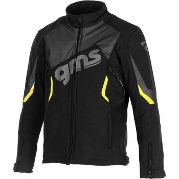 Chaqueta Softshell GMS Arrow Amarillo-Negro para motocicleta, talla M, impermeable, transpirable, con forro interior y diseño ergonómico