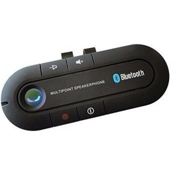 Qprods - Kit Manos Libres Bluetooth Para El Coche. De fácil instalación y uso. Negro. Conversación de 20 horas de duración. Reproduce su musica. Utilización para todo tipo de smartphones
