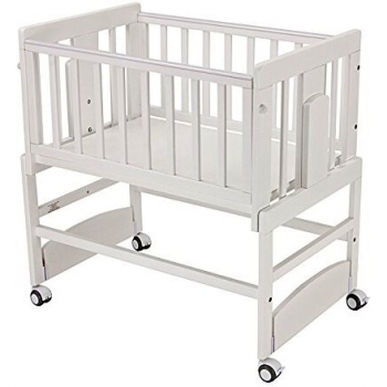 Bolín Bolón Allegra - Minicuna de colecho, 85 x 53 x 80/104 cm, color blanco