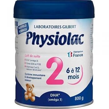 Leche de continuación Physiolac 2 DHA 6-12 meses 800g