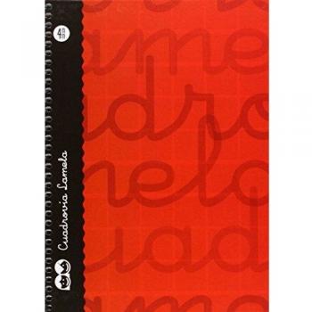 Lamela 7CTE004R - Cuaderno cuarto con espiral, color rojo