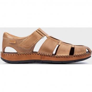 Pikolinos Tarifa 06J Men's Leather Fisherman Sandals - Colour: Castor