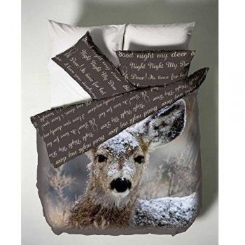 Catherine Lansfield CL Oh Deer - Juego de funda nórdica para cama de 150 cm