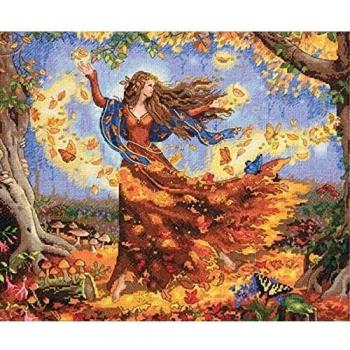 DIMENSIONS Fata Autunno Collezione Gold contato Punto Croce Kit-14 X 12 14 Count