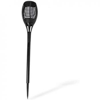 Antorcha Solar de Jardín Grundig con LED Fluctuante, 30 LEDs, 590 mm, Negro