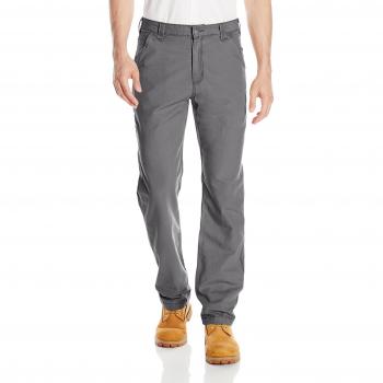 Carhartt Men's 33x30 Gravel Cotton/Spandex Rugged Flex Rigby Dungaree Pants