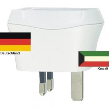 Reise-SK - Adaptador Kuwait a Alemania, Enchufe Schuko 230 V, conversión Conector kW de D