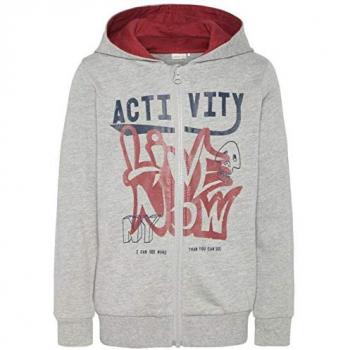 NAME IT Sudadera CÁRDIGAN NIÑO 134-140, Grey Melange