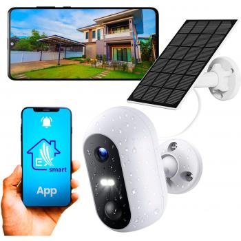 Cámara de vigilancia Extralink EX.32985 Bombilla IP Interior 1920 x 1080 Pixeles Techo/pared y cámara exterior Extralink Smart Life Solareye inalámbrica con panel solar Full HD 1080p