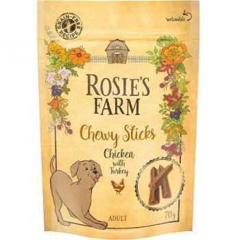 Rosie's Farm Chewy Sticks Chicken & Turkey Dog Snacks - Economy Pack: 5 x 70g