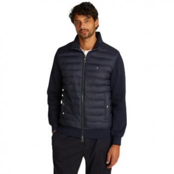 Tommy Hilfiger Men's Quilted Zip-Up Sweat Jacket - Desert Sky - Size L