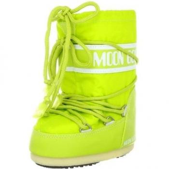MOON BOOT Nylon, Botas de Nieve Unisex Adulto, Verde Lime 070, 35/38 EU