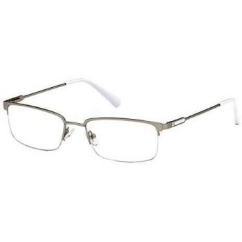 Montura de Gafas Hombre Guess GU50005 56011, Gafas GUESS GU 50005 011 níquel claro mate, Tono plateado, 56 cm
