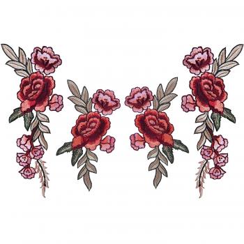 4 Piezas Parches Bordado Parches de Flor Parche Termoadhesivo de Costura Apliques Decorativo para Vestido Sombrero Zapatos Vaqueros