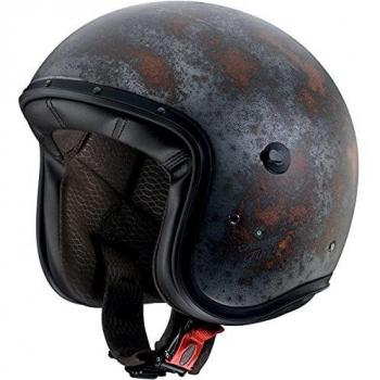 Caberg Freeride Rusty Motorrad Jet Helm ink Visier Rost Optik Chopper Fiberglas ECE22-05, C4CY00F2, Größe M