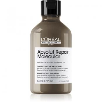 L'Oréal Professionnel Absolut Repair Molecular Champú Profesional 300 ml - Champú fortificante para cabello dañado, fórmula molecular avanzada, 300 ml