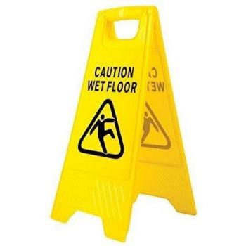 Portwest - Hv20yer señalización en el suelo mojado, amarillo
