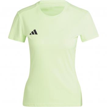 Camiseta de Manga Corta Adidas Adizero E para mujer en color verde