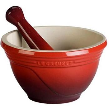 Le Creuset Mortar & Pestle Sets, Stoneware, Rojo, 12 cm