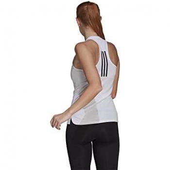 Camiseta de tirantes Adidas 3-Stripes para mujeres, color blanco, talla XL, modelo GL3790