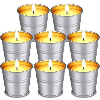 8 Velas de Citronela, FURNIZONE Velas Exterior Vela Perfumada Velas Aromaticas para Exteriores, Camping, Jardín
