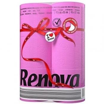Renova Papel higiénico Red Label Fucsia - 6 rollos de papel
