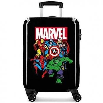 Marvel Los Vengadores Sky Avengers Maleta de cabina Negro 38x55x20 cms Rígida ABS Cierre combinación 34L 2,6Kgs 4 Ruedas Dobles Equipaje de Mano