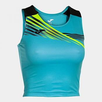 Top Deportivo Joma Elite X Turquesa Flúor Negro
