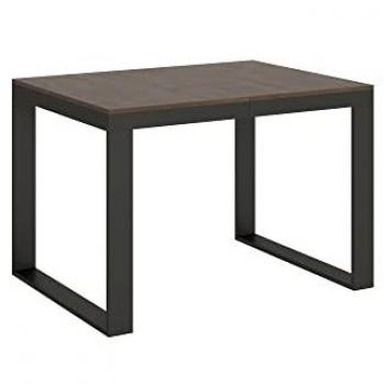 Mesa extensible Tecno Evolution 90x100/380 cm con estructura de nogal antracita