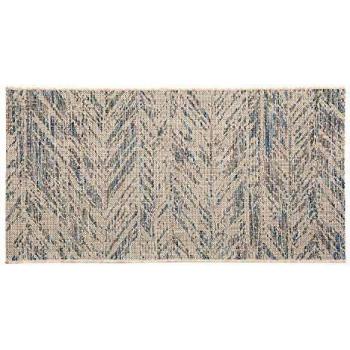 Alfombra decorativa de polipropileno suave Evora 60 x 110 cm en acero gris