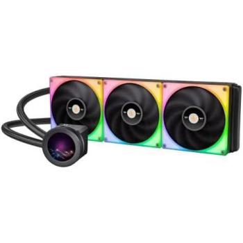 Thermaltake Toughliquid Ultra 420 AIO RGB Sync CPU Liquid Cooler with Display Panel, Triple 140mm PWM Fans, Premium Sleeved Tubing