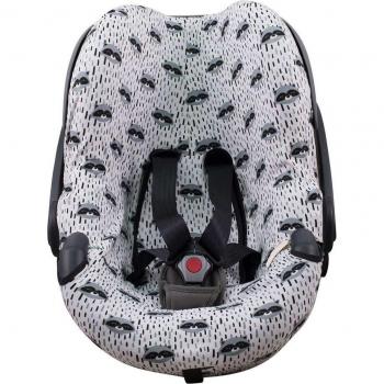 Funda de Algodón Transpirable Jyoko para Silla de Coche Besafe Izi Go - Compatible con modelo Jyoko Racoon Town