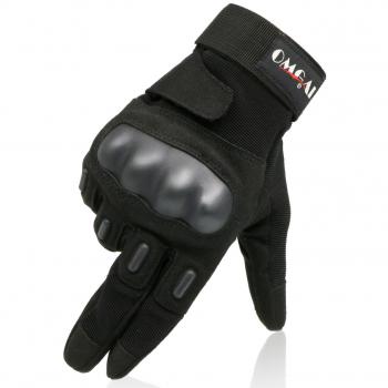 OMGAI Dedo Completa Guantes Tácticos Militares De Los Hombres De La De Nudillo Duro Para Airsoft Paintball Del Ejército De La Motocicleta Deportes Al Aire Libre Negro M