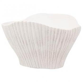 Centro de Mesa de Cerámica Blanco 26x21x16 cm - Complemento Ideal para el Hogar
