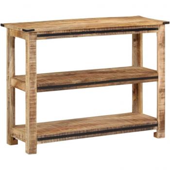 Consola de madera maciza de mango 100x35x75 cm Marrón