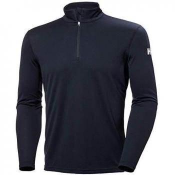 Helly Hansen HH Tech Camiseta de Manga Larga con Media Cremallera, Hombre, Azul