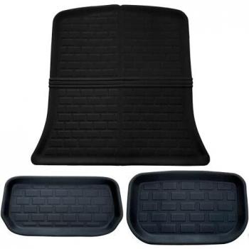 D1M MOTOX RHD for Tesla Model Y Trunk Liner Mats 2020-2022, Non-Slip Protector Pad TPR Rubber Not Deformed-Heavy 3 Piece Set