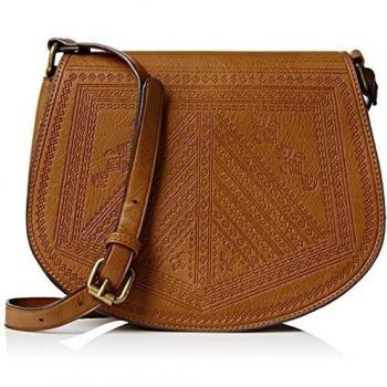 Springfield 1.T++.Bandolera Redonda PU Grabada, Bolso Para Mujer, Browns, U