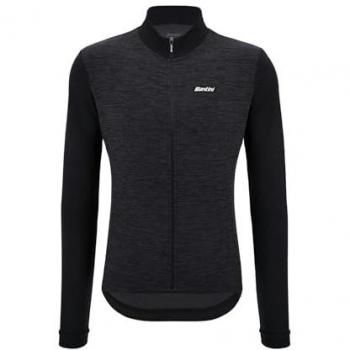 Maillot Térmico Santini Pure de Manga Larga Negro - Corte Clásico - L