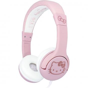 Auriculares infantiles con cable Hello Kitty limitados en volumen color rosa y dorado