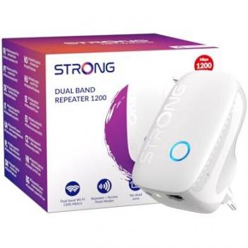 Repetidor WiFi Dual Banda AC1200 Blanco con 4 Antenas, Luz Nocturna Inteligente y Puerto Ethernet