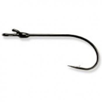 Mustad Ultrapoint Grip-Pin Borde Suave Gancho de plástico con vástago Recto, Black Nickel