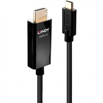 Lindy 43293 adaptador de cable de vídeo 3 m USB Tipo C HDMI tipo A (Estándar) Negro
