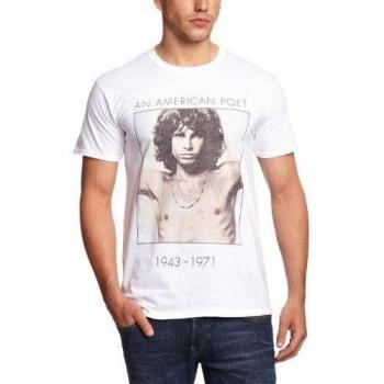 Bravado The Doors - American Poet - Camiseta, con manga corta para hombre, color blanco, talla S