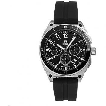 Shield Sonar Men's Chronograph Strap Watch with Date - Silver Stainless Steel, One Size