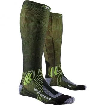 X-Socks Calcetines de running Marathon Helix Retina 4.0 negros y verdes - Tallas 35-38