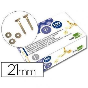 Liderpapel FS04 - Pack de 100 encuadernadores, 21 mm