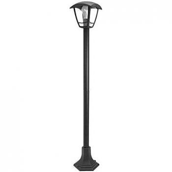 Farola de Jardín Moderna 1 Luz de Exterior IP44 Negro 7hSevenOn Outdoor