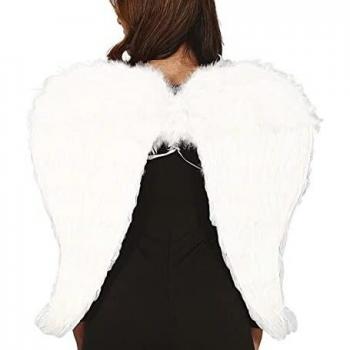 Alas Blancas con Plumas de 80X60 cm